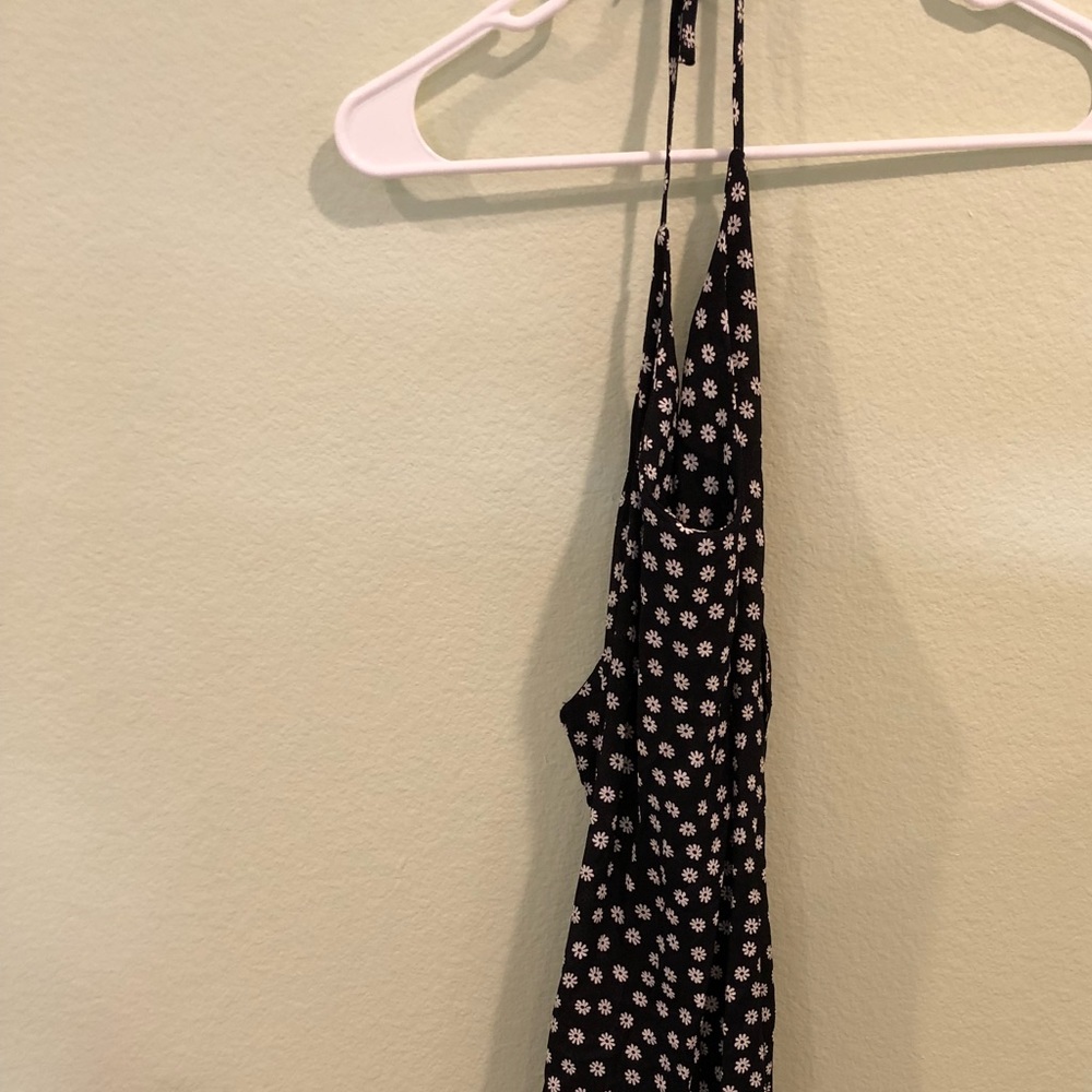 Brandy Melville White Flower Halter Dress